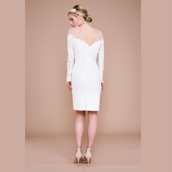 Tadashi Shoji LIONEL LONG-SLEEVE SEQUIN EMBROIDERED DRESS - Picture 3 of 8